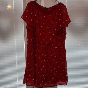 Forever 21 Red Floral Mini Dress